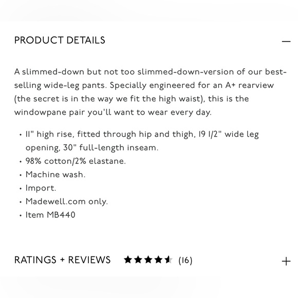 MADEWELL Slim Emmett Wide Leg Pant in Windowpane Check. - Picture 3 of 9